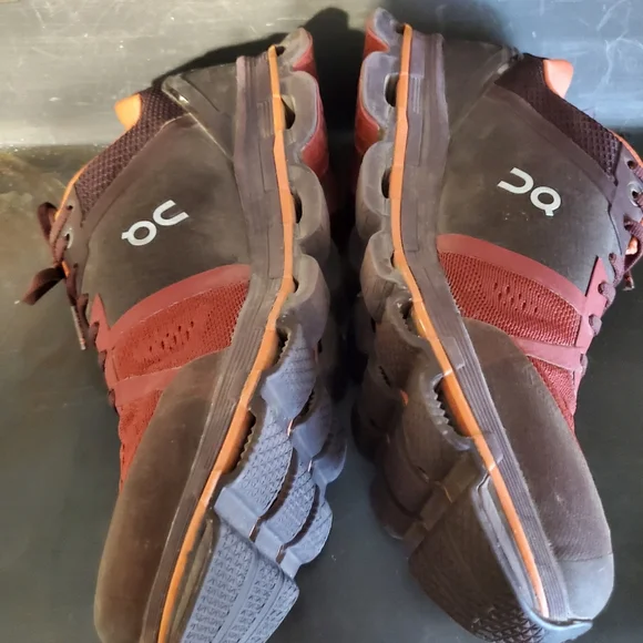 On Running Womens Red and Brown Athletic Shoes - Picture 6 of 8